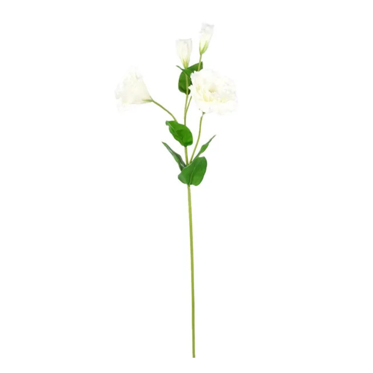 Real Touch White Lisianthus Spray | 24.5" Artificial Floral Stem-FL001827